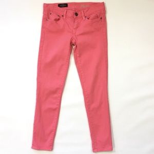 J Crew Toothpick Pink Garment Dyed Jean 26 Ankle
